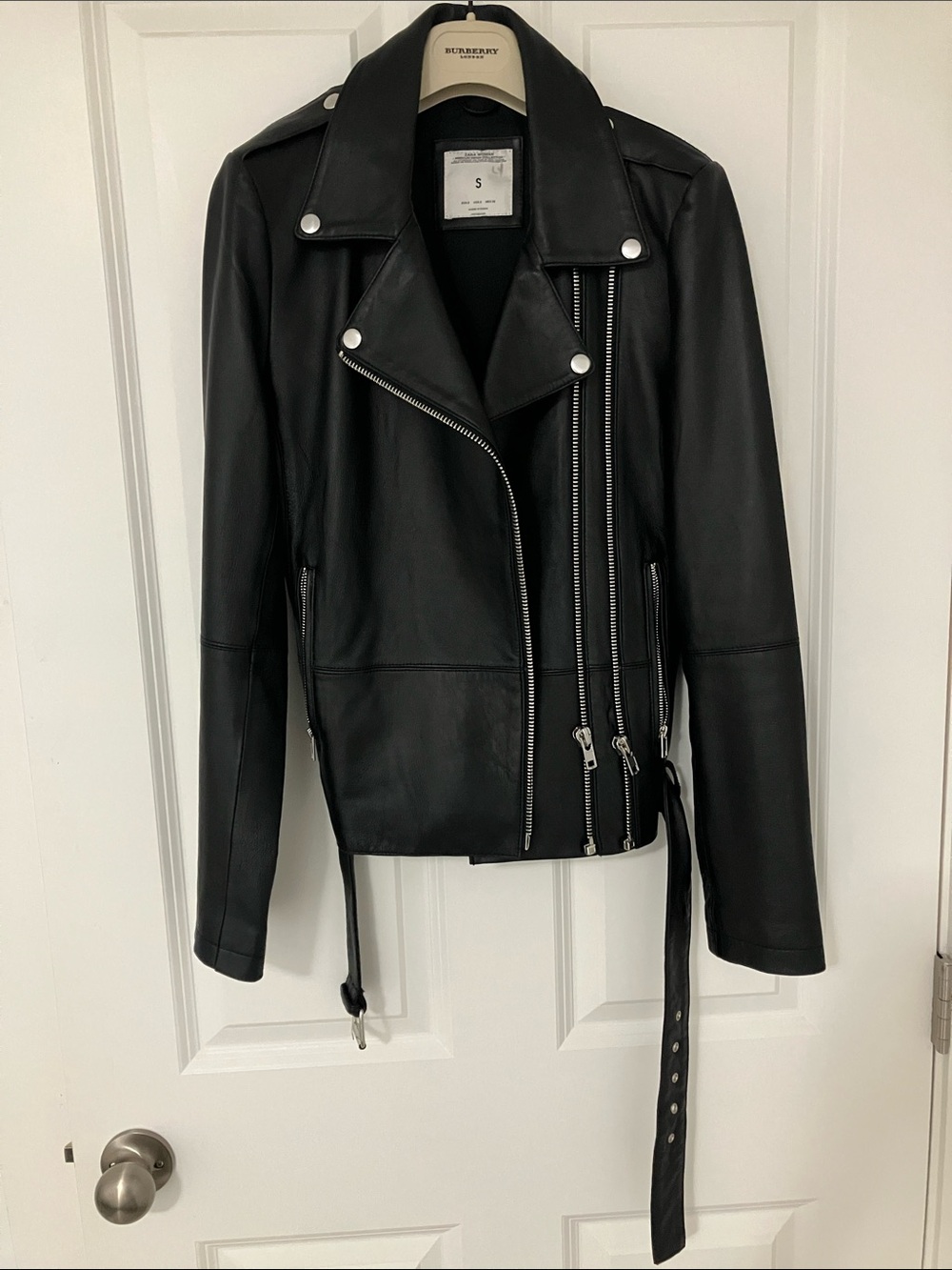 Zara, women’s small / Mex 26 , lambskin leather moto jacket